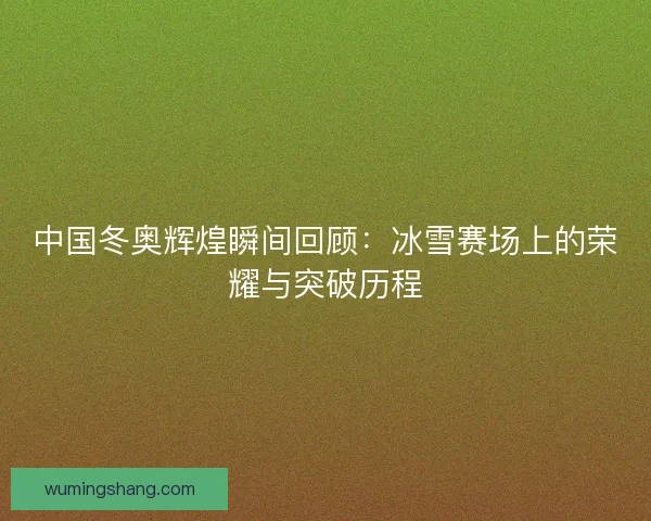 中国冬奥辉煌瞬间回顾：冰雪赛场上的荣耀与突破历程