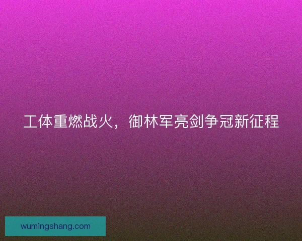 工体重燃战火，御林军亮剑争冠新征程